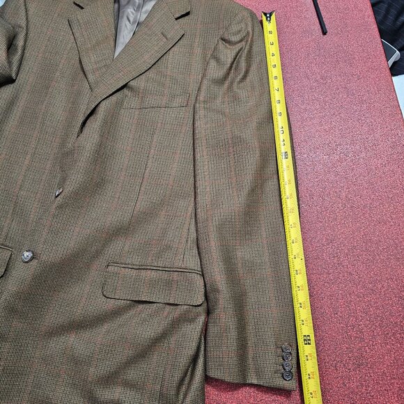 Ermenegildo Zegna Blazer Jacket 15 Milmil 15 Wool 46L Brown Check Ivy League - Picture 8 of 13